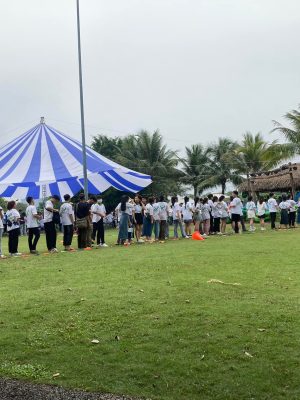 Dù tròn che sân trường đường kính 20m